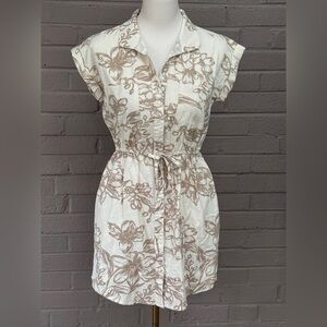 Japna   linen blend floral print dress S